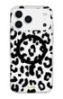 iPhone 17 black transparent cheetah print MagSafe case