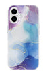 Blue marble iPhone 17 case with gold foil detail