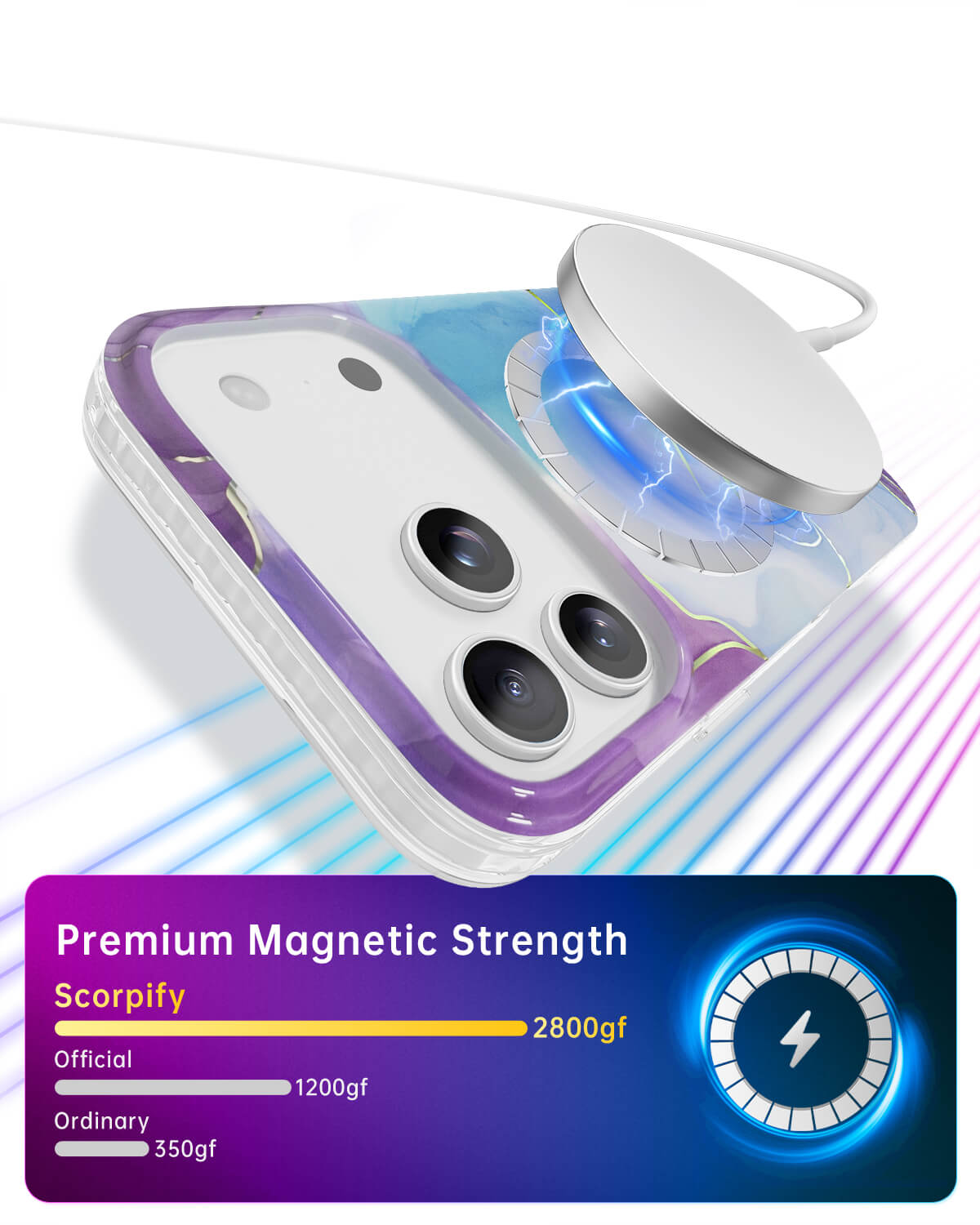 Protective marble phone cover MagSafe compatible