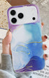 Stylish marble iPhone case with gradient design