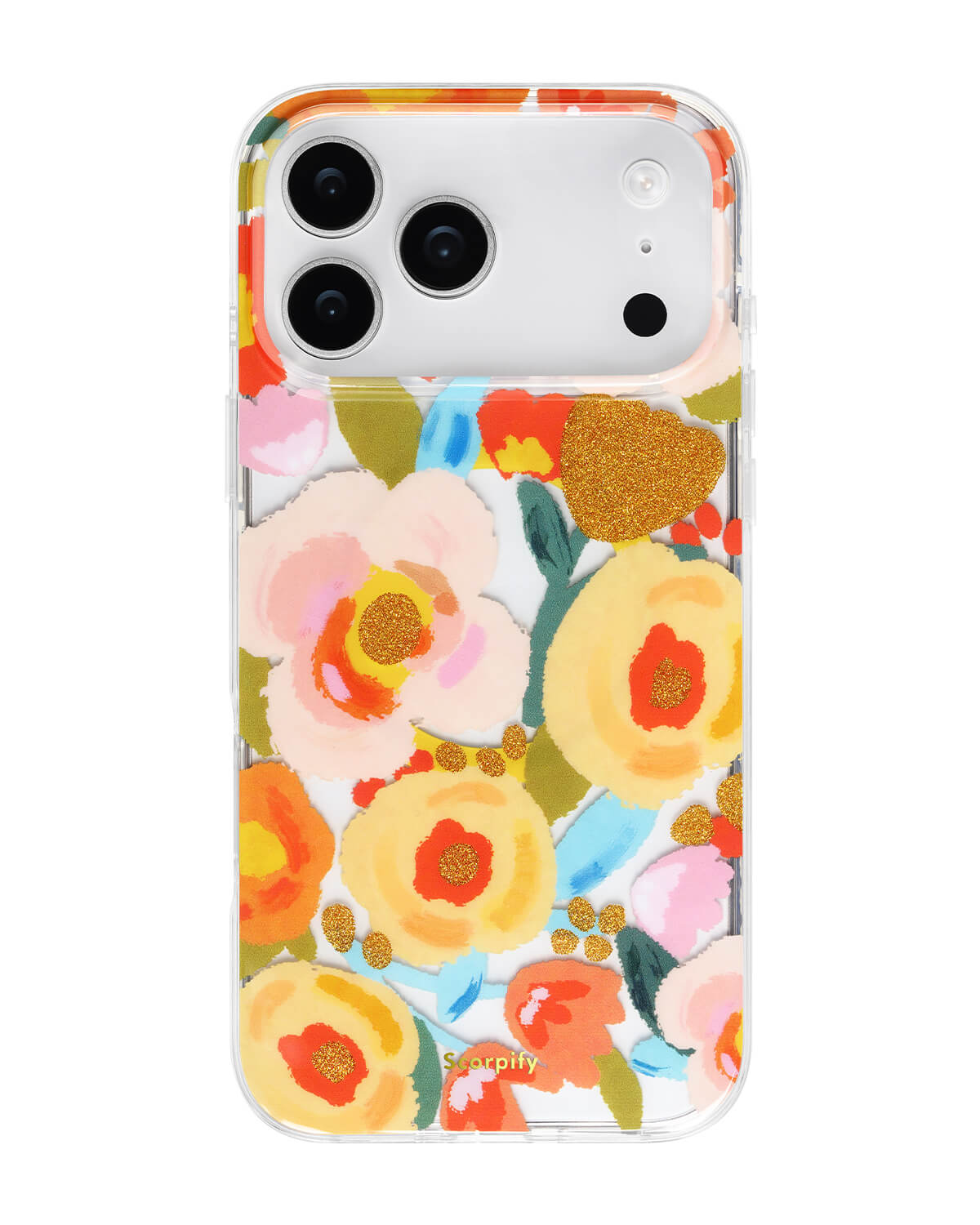 Trendy Floral Gold Protective Phone Cover