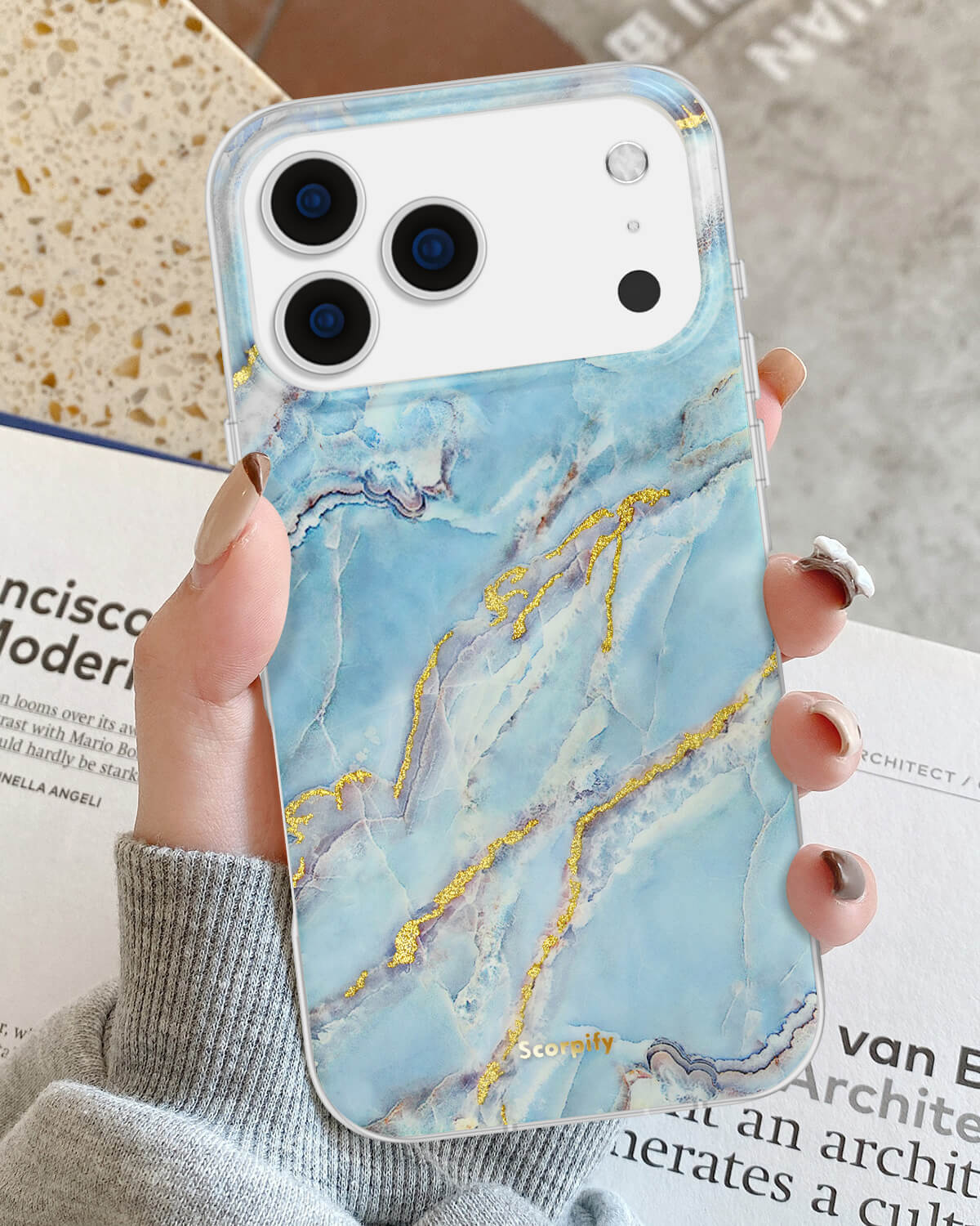 Modern Marble Phone Case Designed For iPhone 17 Users