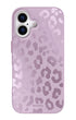 Magnetic iPhone case showcasing a lavender animal print