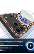 Leopard print iPhone case MagSafe compatible design