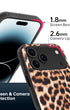 Protective leopard iPhone cover with fur print accents