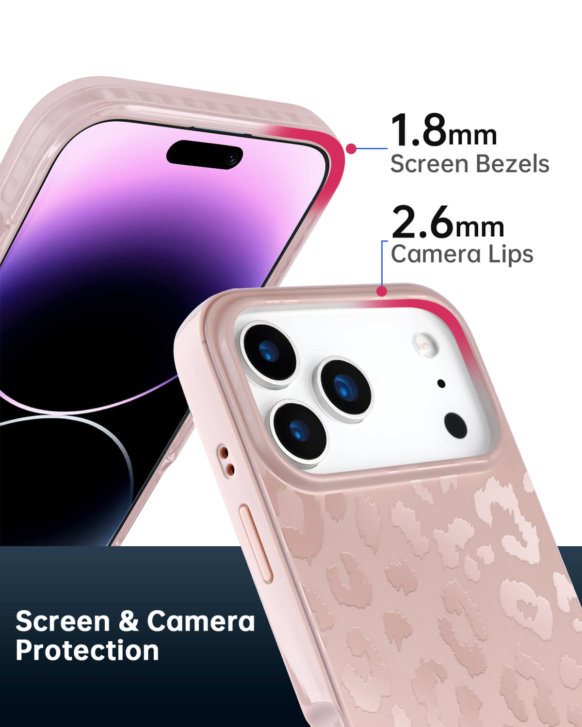 Sleek Pink Phone Case Designed For iPhone 17 Protection