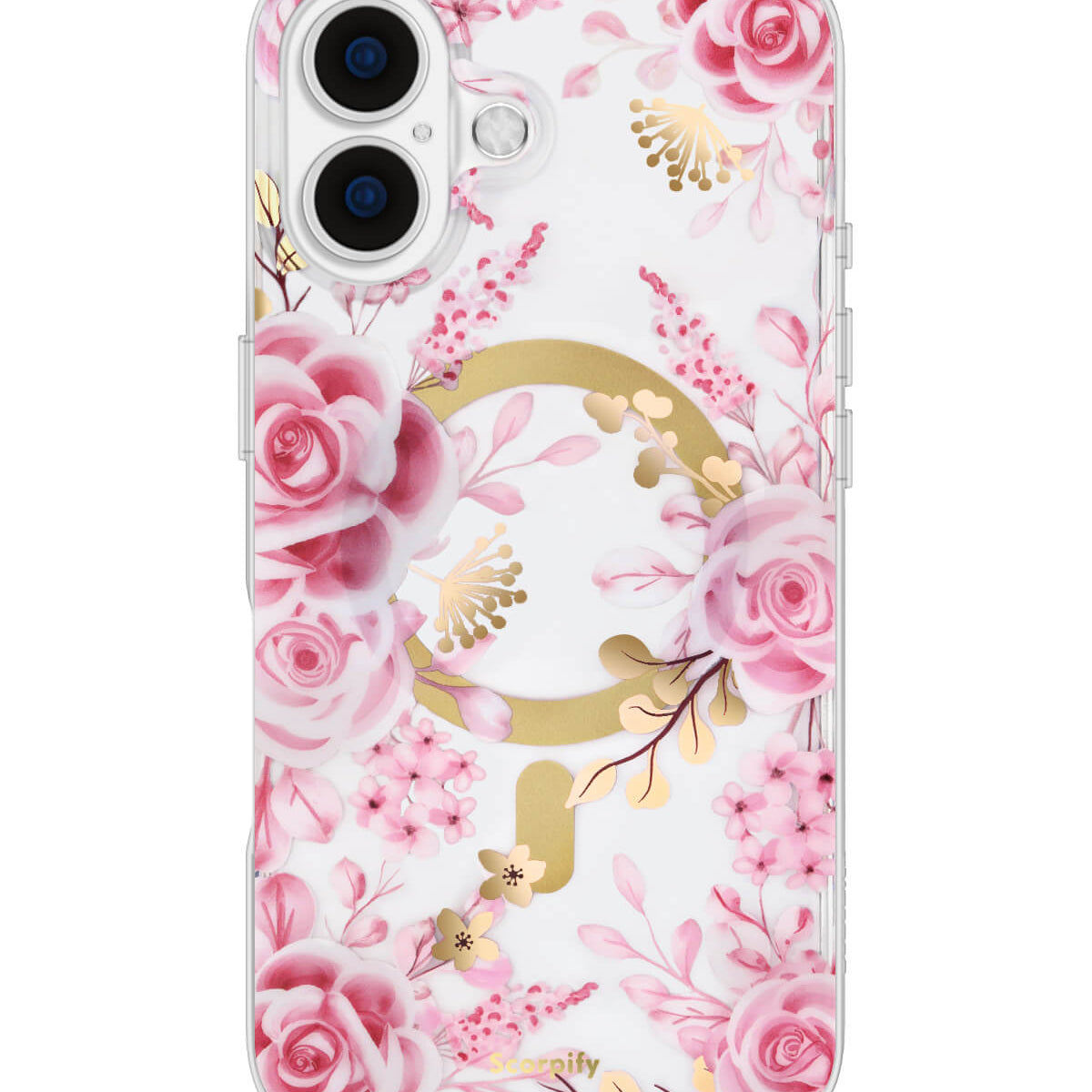 Modern transparent flower clear phone case for iPhone 17