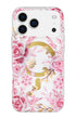 Pastel pink rose floral iPhone 17 MagSafe phone case