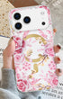 Elegant pink flower phone case with slim protective fit