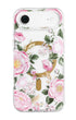 Lightweight transparent floral iPhone cover with peonies