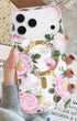 Transparent pink flower phone case with slim design