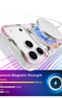 Pink floral iPhone case with MagSafe compatibility