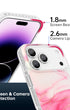 Durable MagSafe iPhone case with pink floral finish
