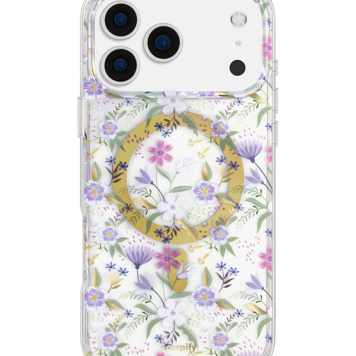 Purple Cherry Blossom MagSafe iPhone Case
