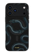 Bold Shadow Black Snake Phone Case With Sleek Texture for iPhone 17