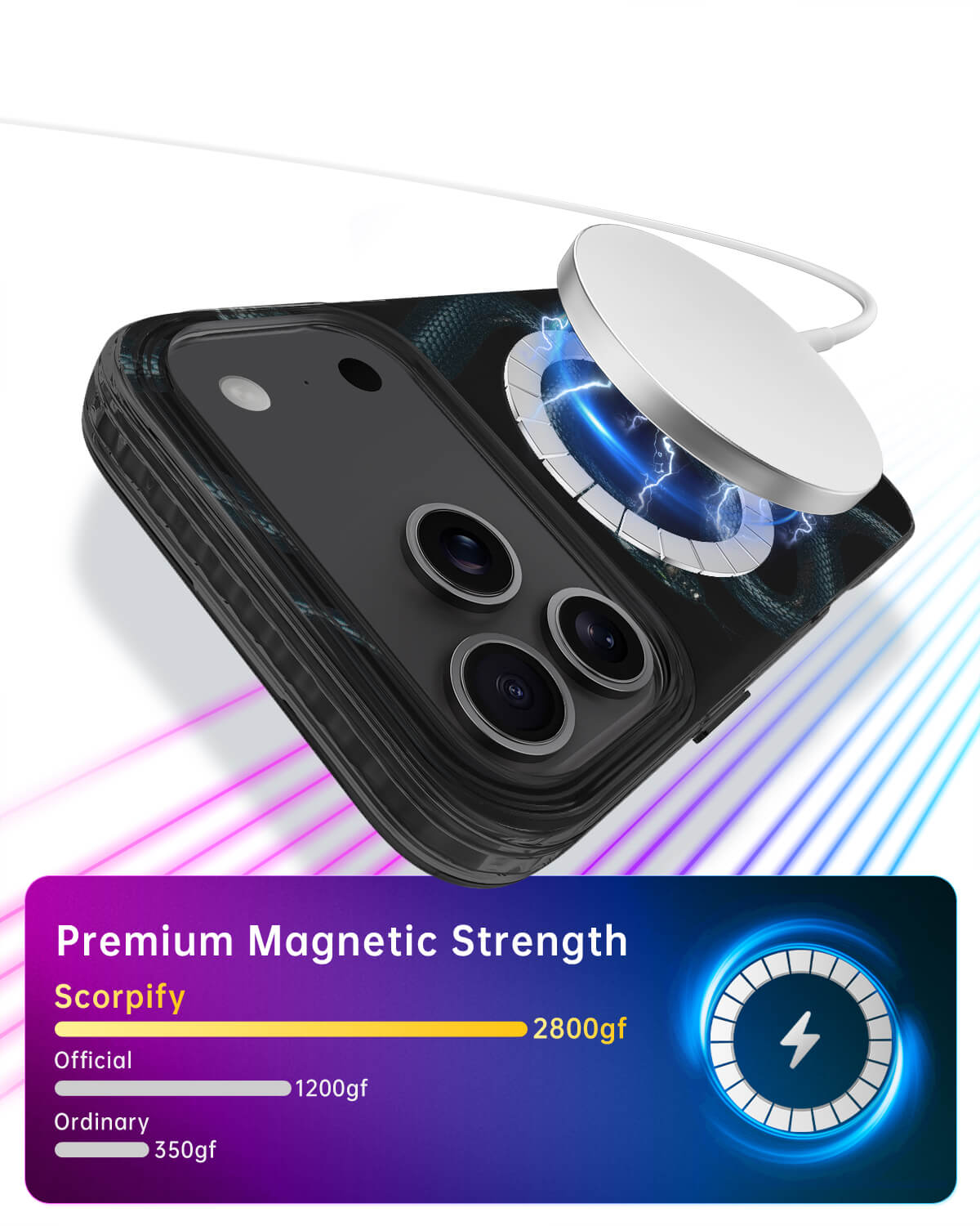 Unique Snake Pattern iPhone 17 Case With Magsafe Support