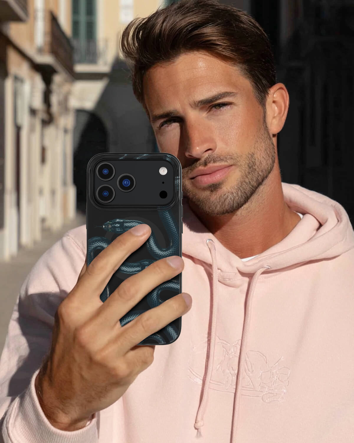 Chic Snake Design iPhone 17 Case Compatible With Magsafe