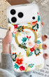 Transparent flower phone case with white primrose design