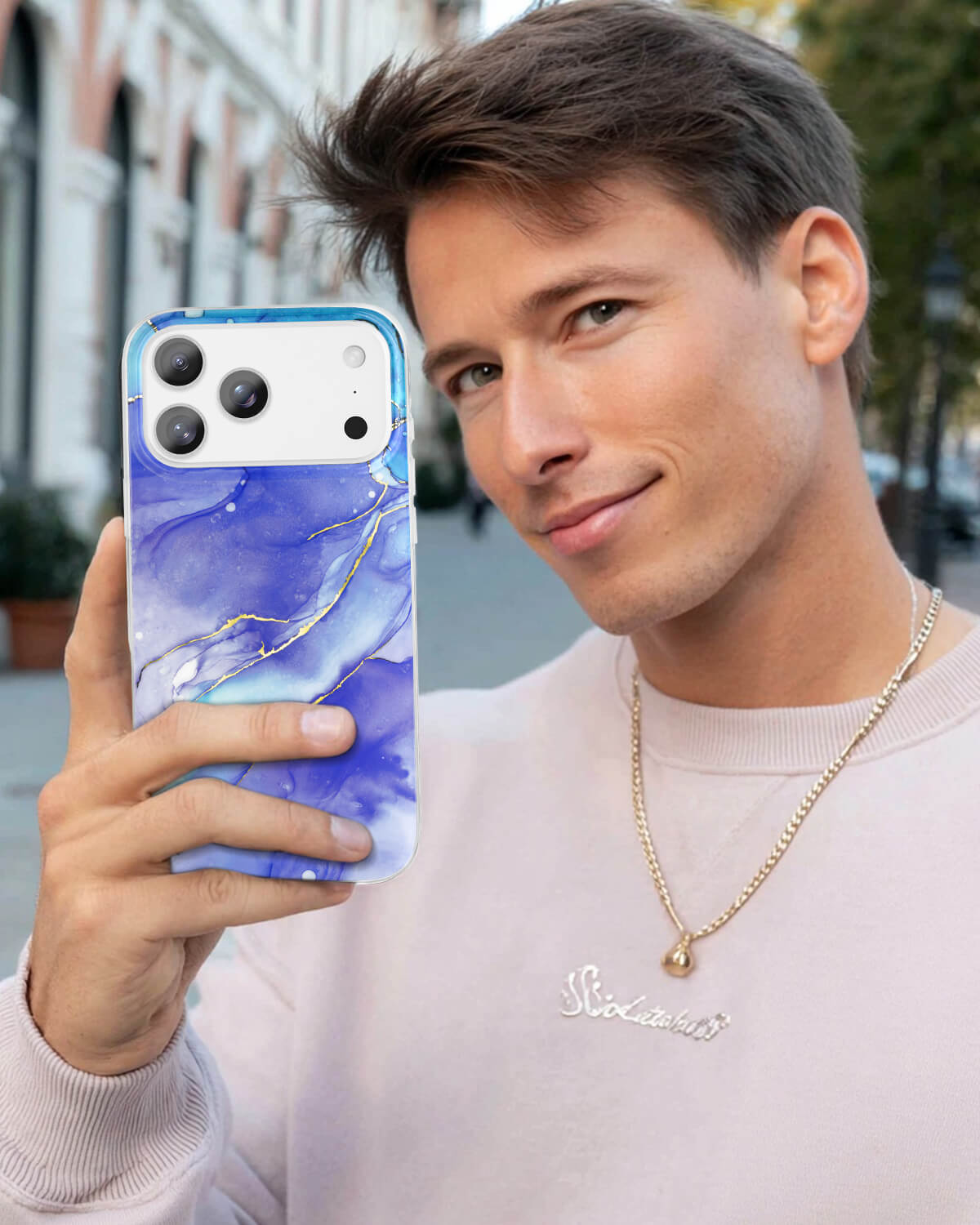 Elegant gradient iPhone case with slim protection