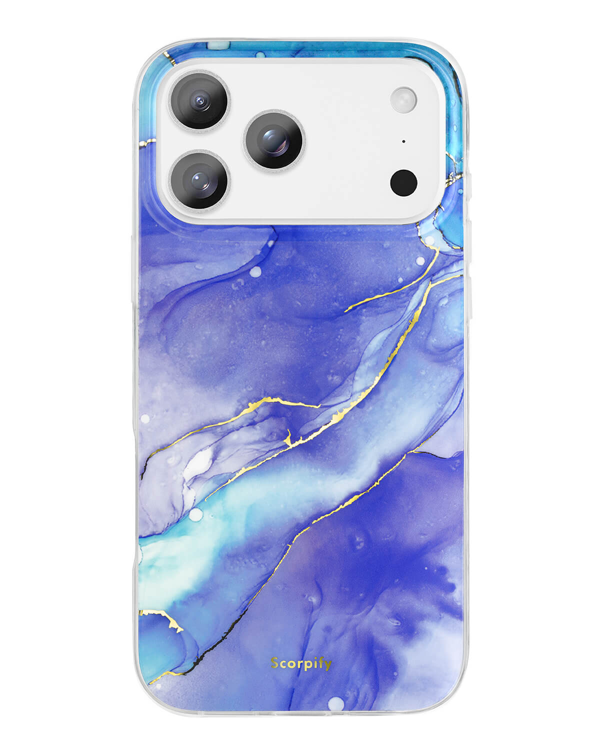 Blue marble iPhone 17 case with gradient finish