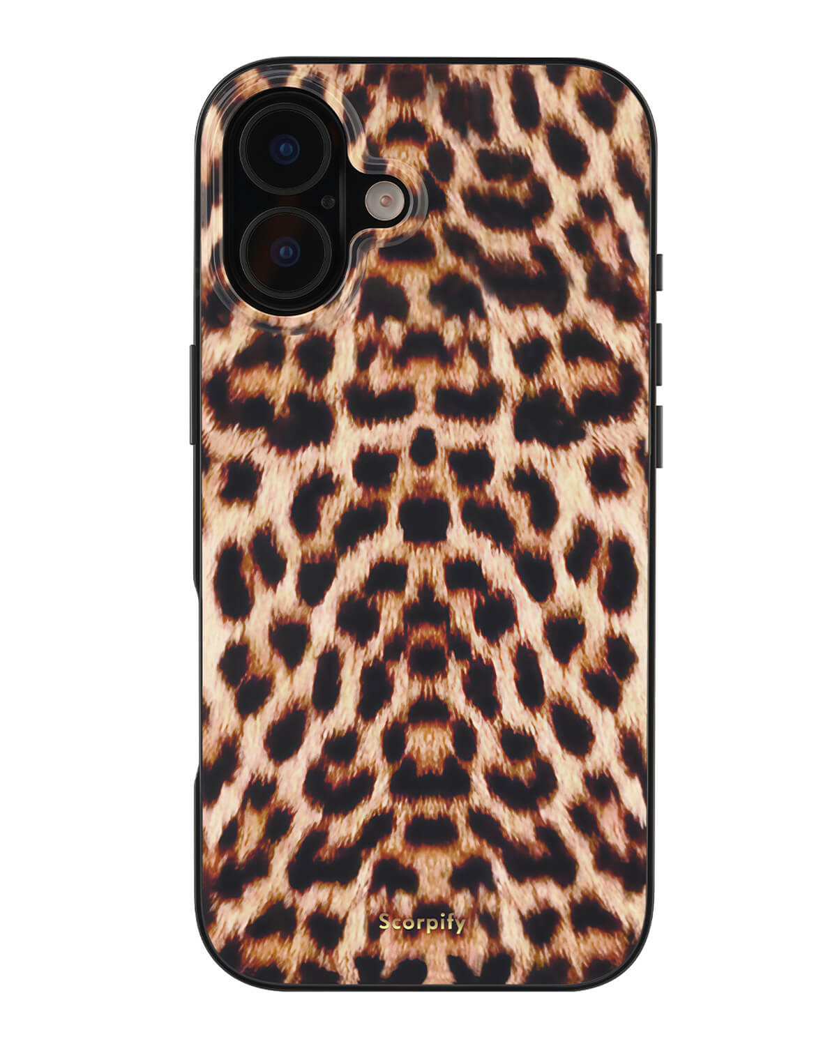 Animal-print iPhone case showcasing a soft fur texture