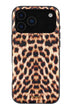 Textured leopard fur design applied to a sleek iPhone case