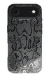 Fashionable matte black snake phone case for iPhone 17