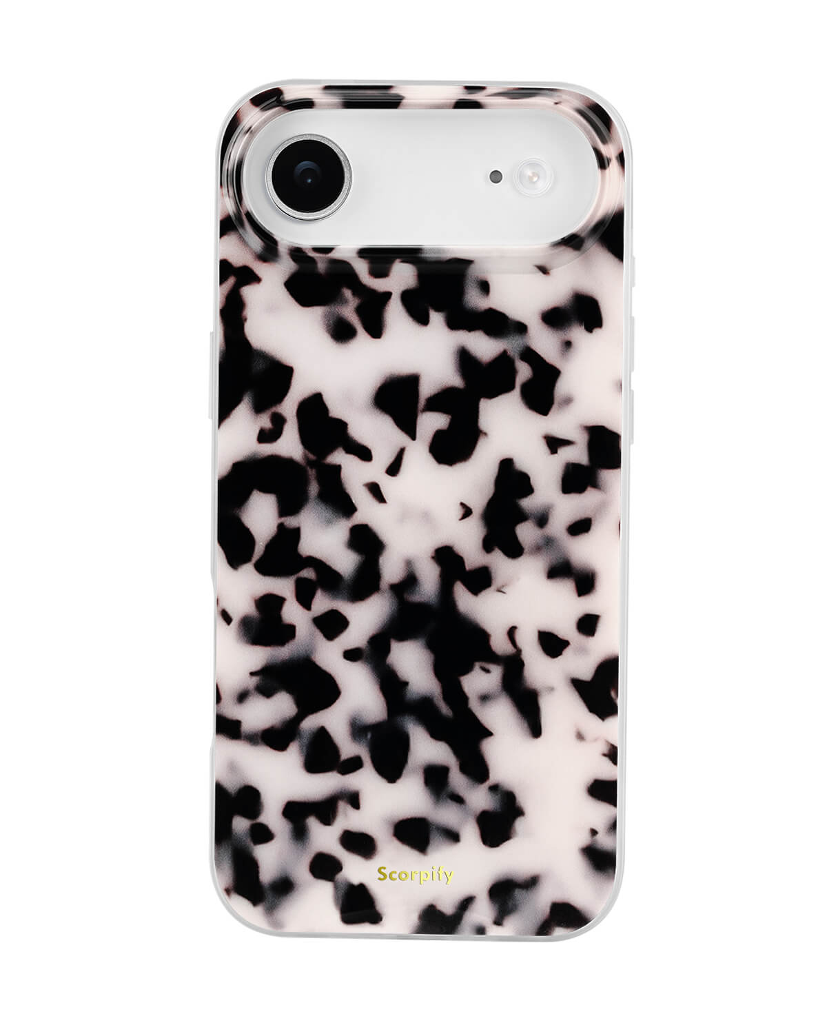 Durable MagSafe phone case with pink tortoise shell print