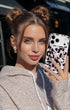 Modern pink tortoise print phone case MagSafe compatible