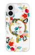 Modern transparent floral phone case with slim profile