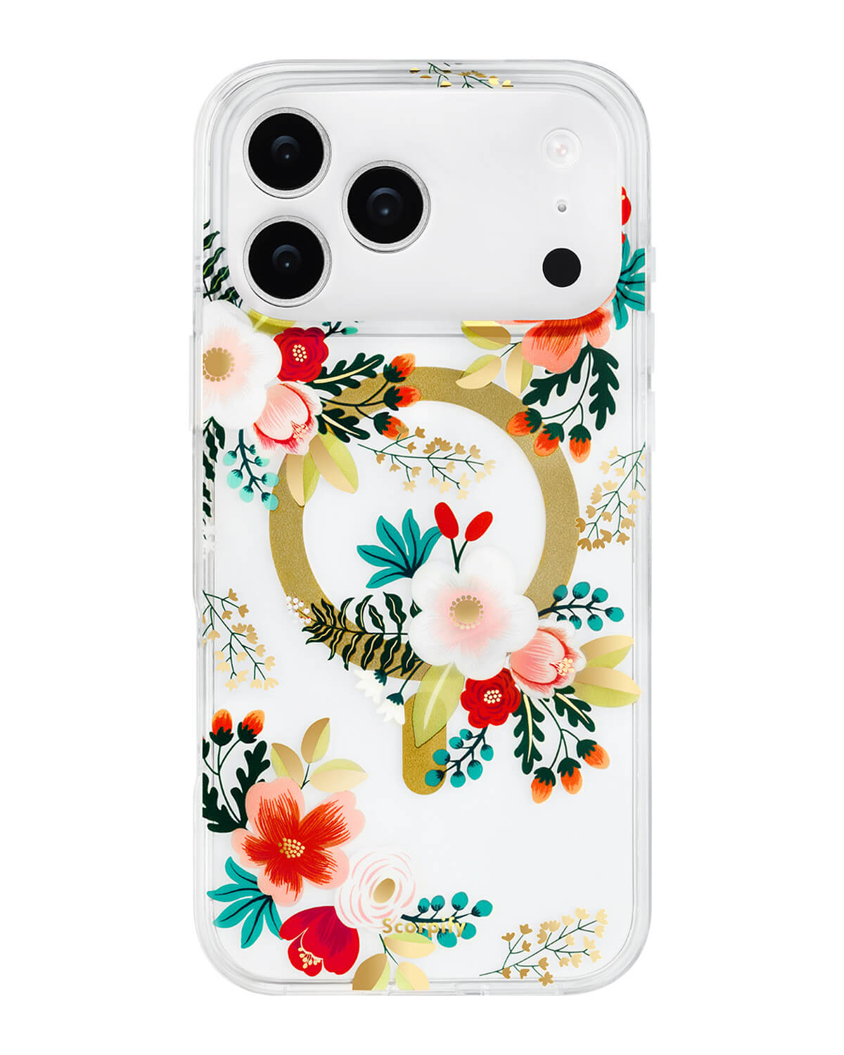 White primrose floral iPhone 17 MagSafe phone case