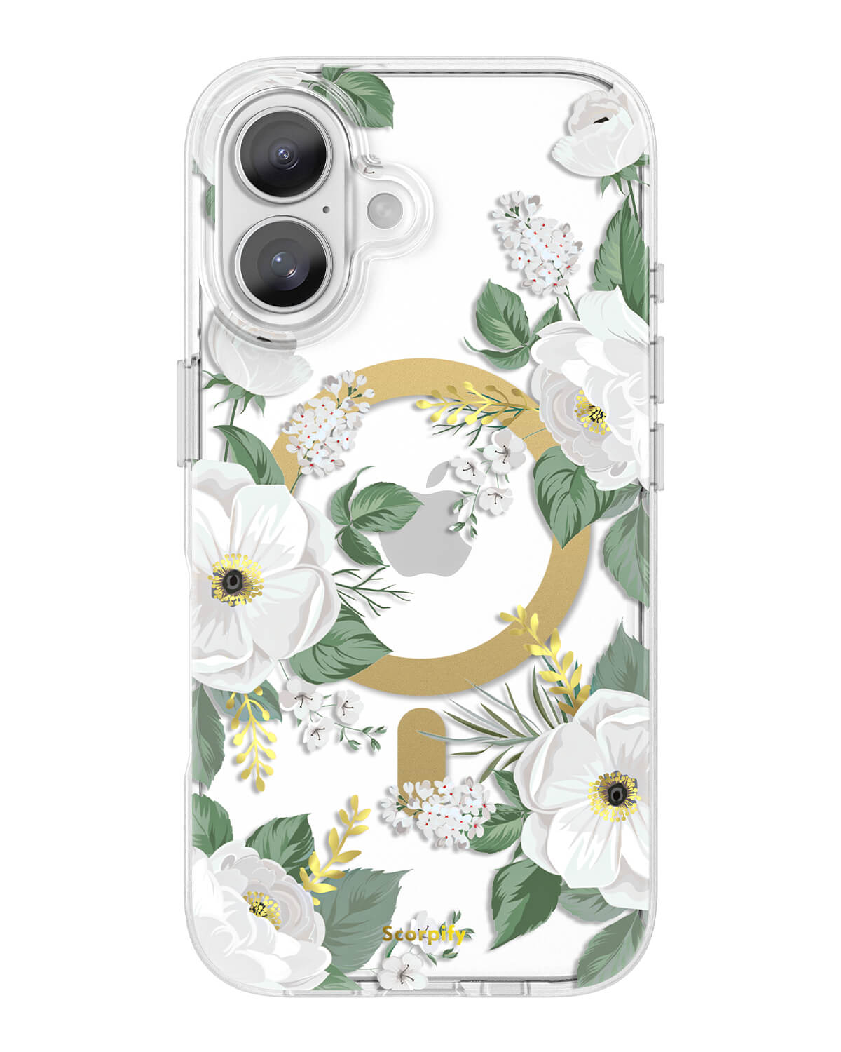 White Floral MagSafe Phone Covers - Scorpify