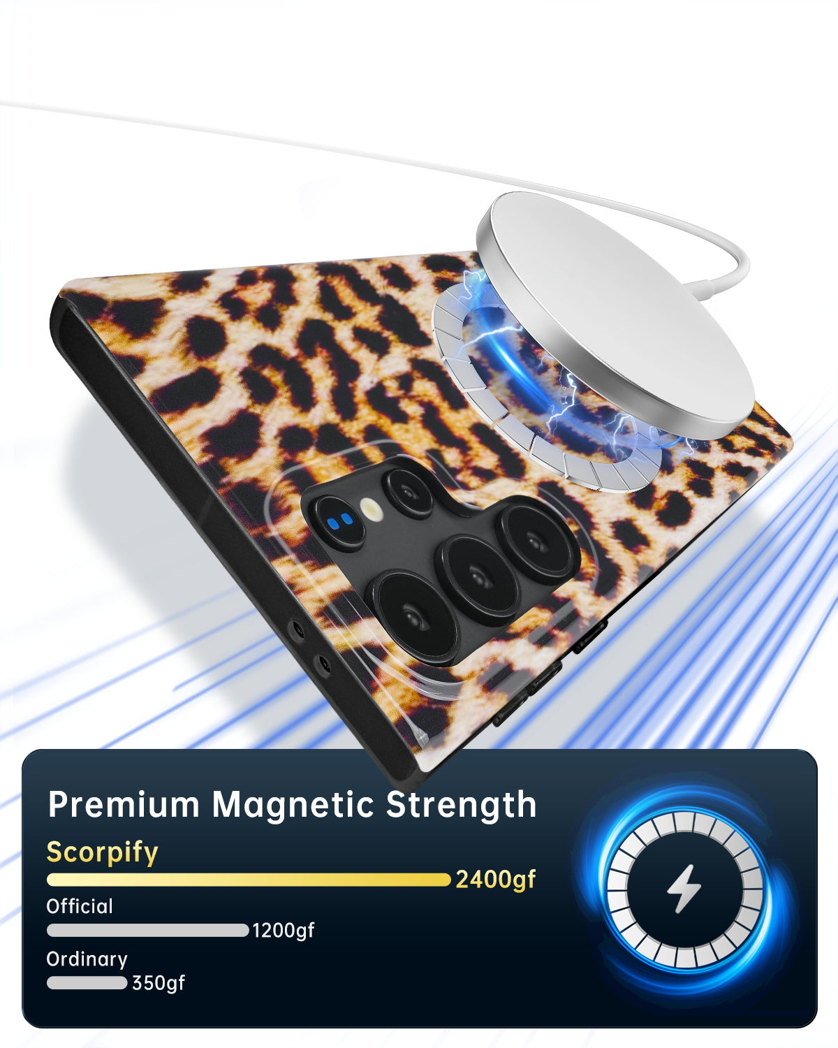 Leopard Fur Print MagSafe Samsung Galaxy Case
