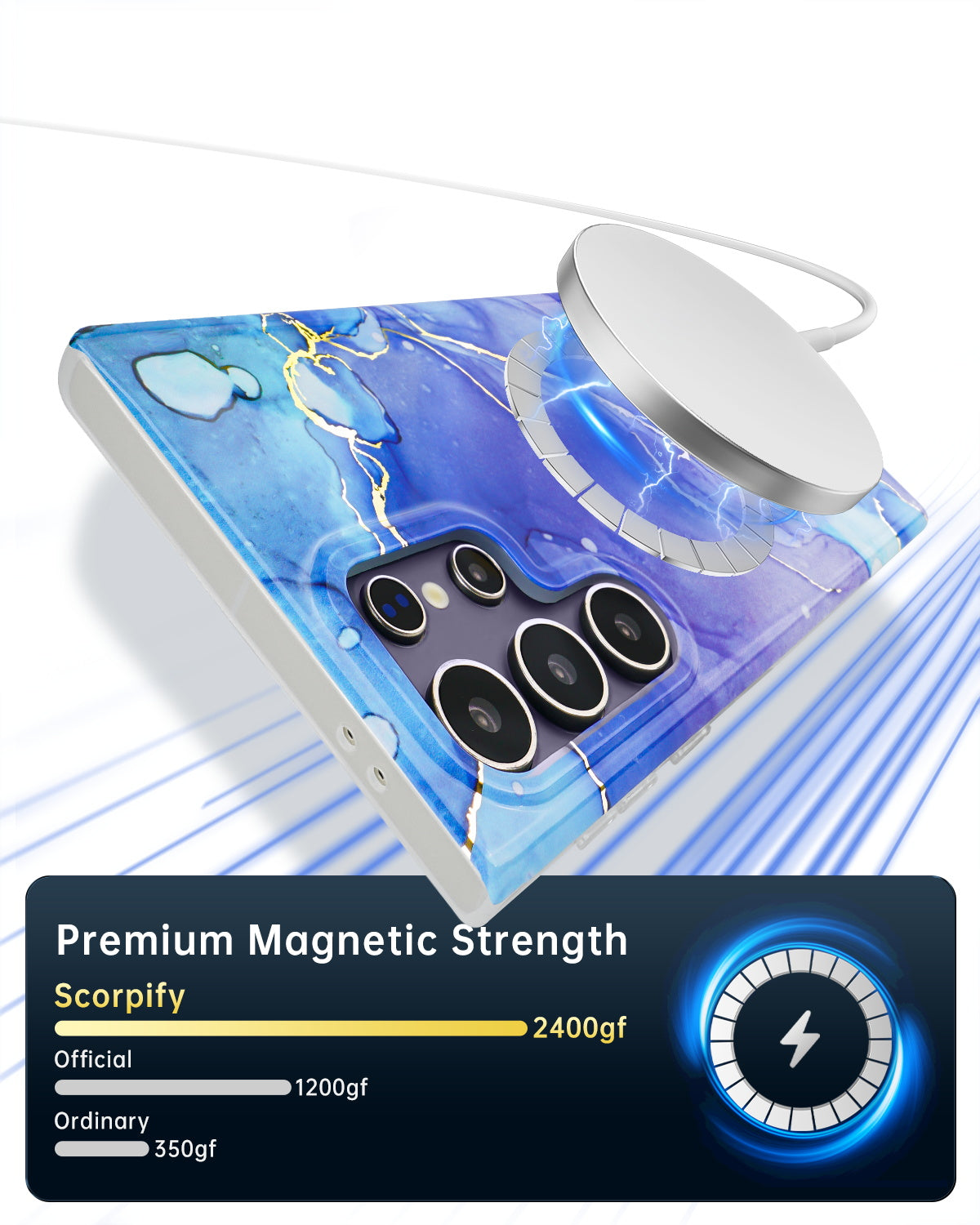 Fantasy Blue Marble MagSafe Samsung Galaxy Case