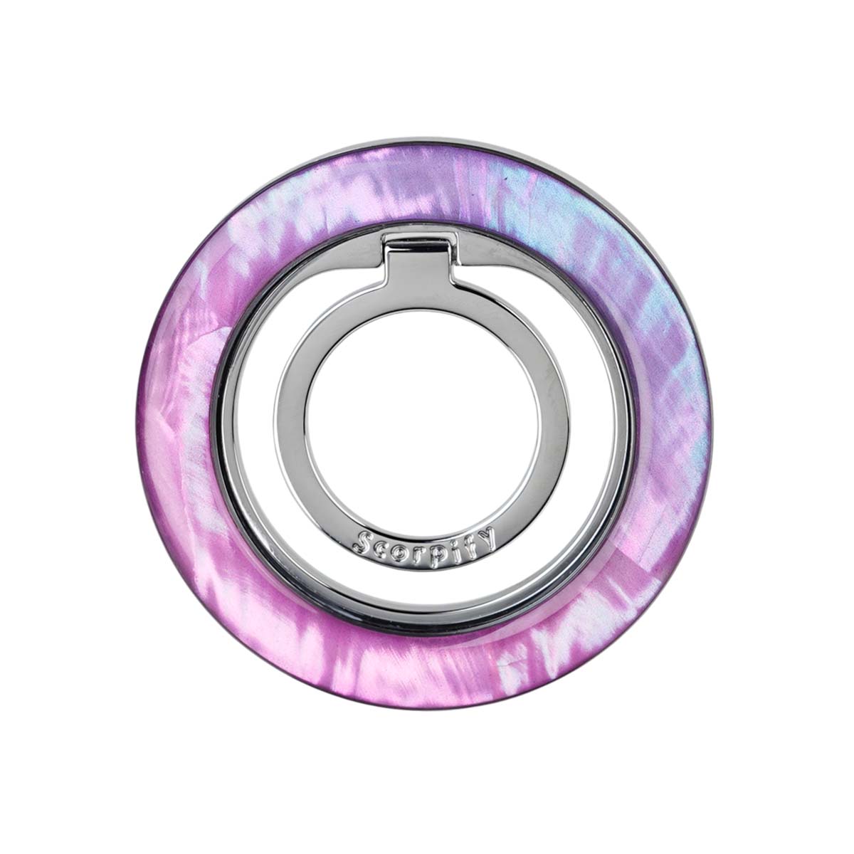 Pink mother of pearl phone ring holder with soft shine