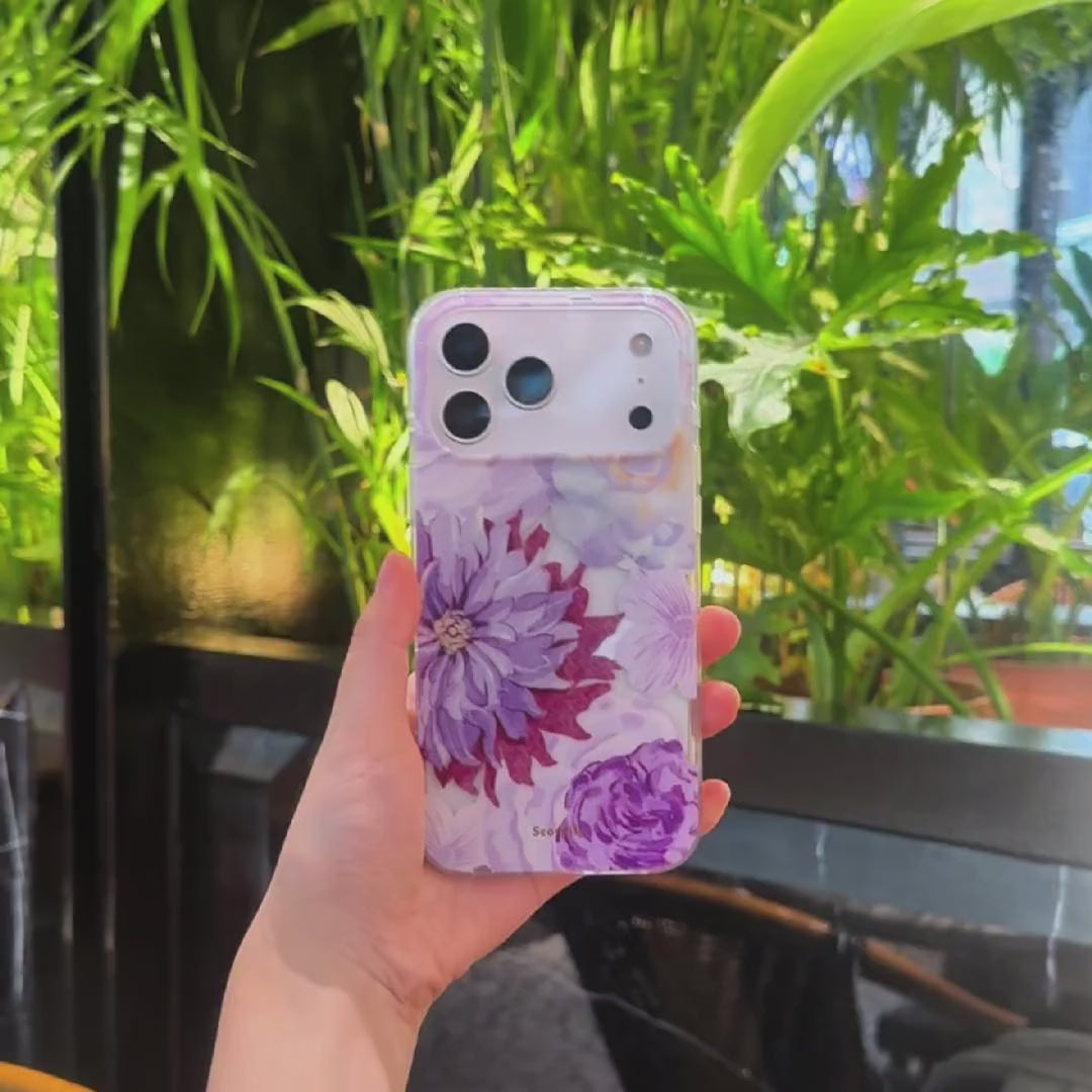 Purple Zinnia MagSafe iPhone Case