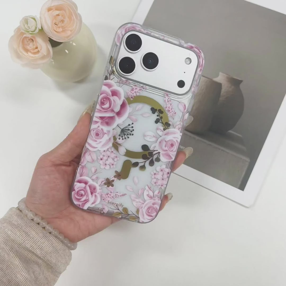 Pastel Pink Rose MagSafe iPhone Case