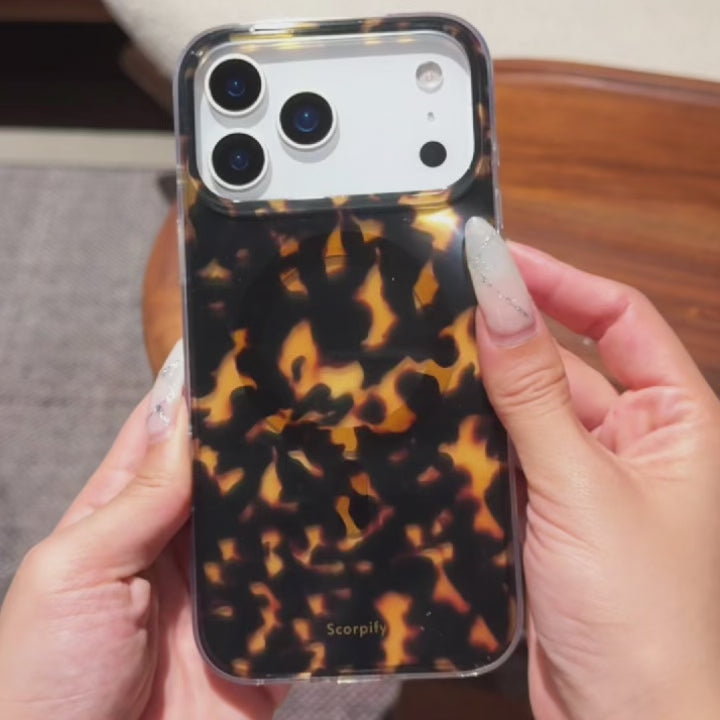Brown Tortoise Shell MagSafe iPhone Case