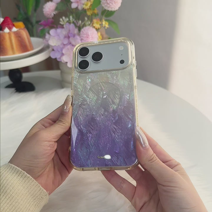Purple Mother of Pearl MagSafe iPhone Case