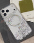 Trendy phone case featuring a soft pearlescent finish