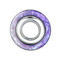 Purple mother of pearl phone ring holder with subtle shimmer