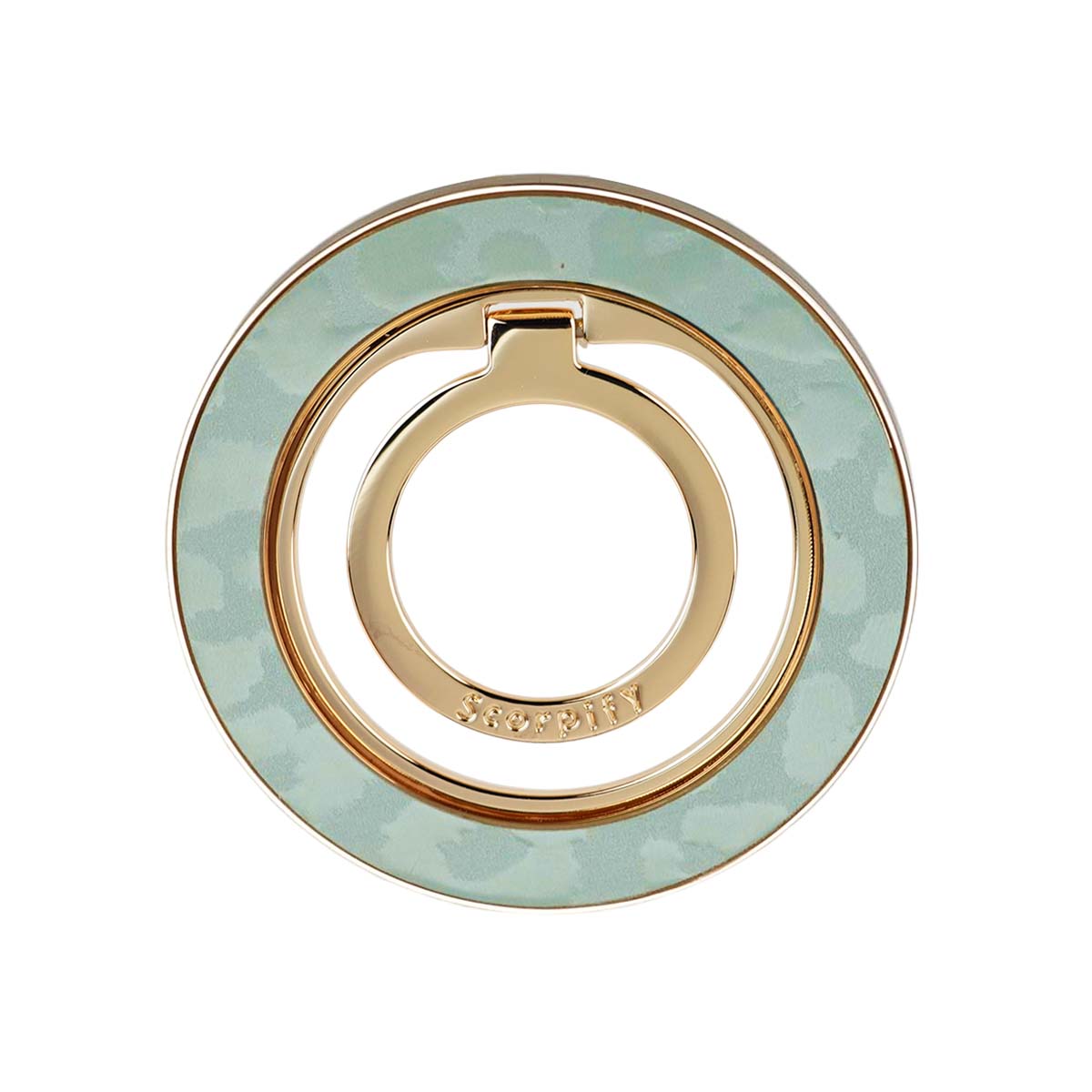 Fog leopard phone ring holder with muted animal pattern