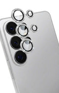 Split crystal camera lens protector for Samsung phones