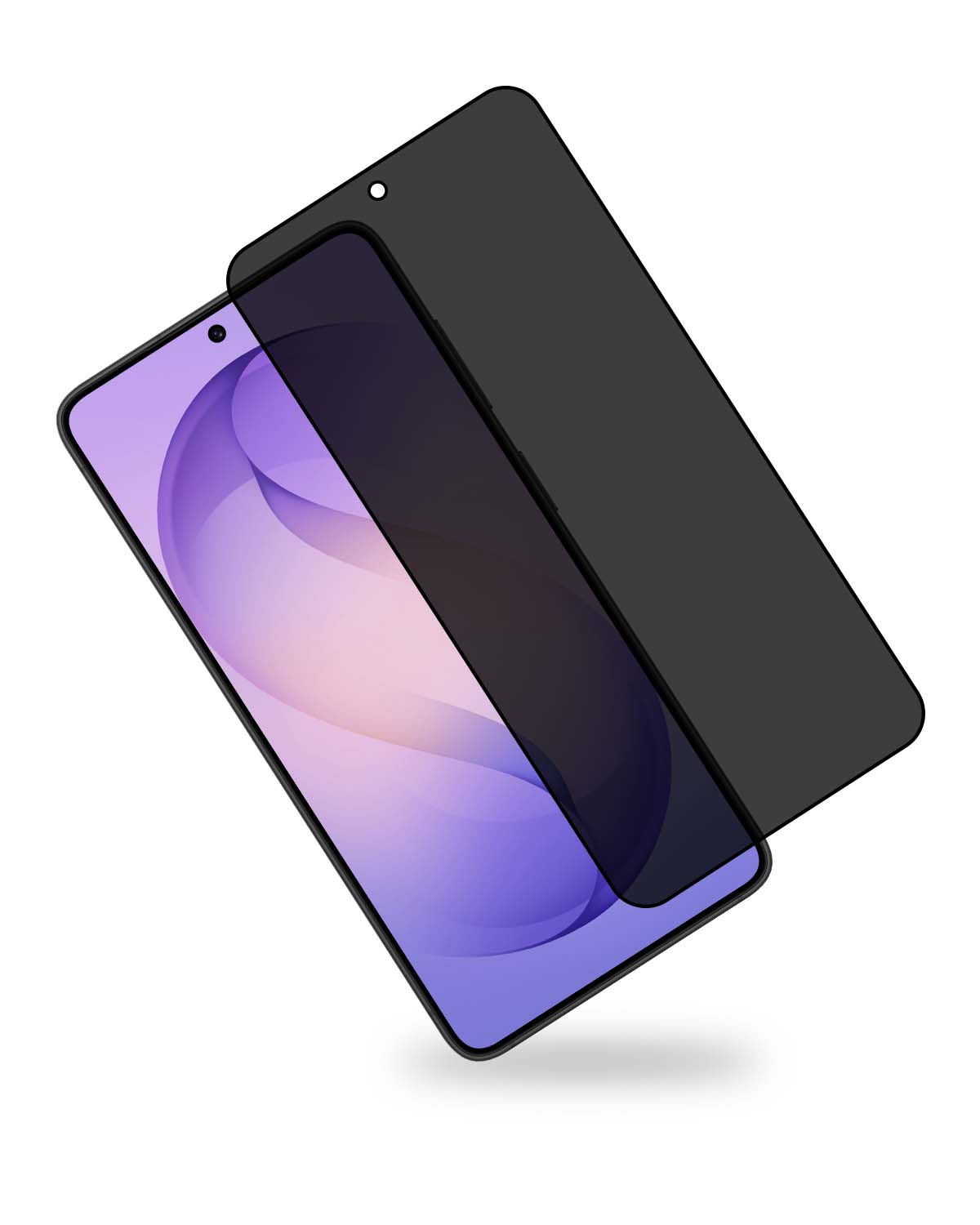 Slim Samsung privacy screen protector with dark tint